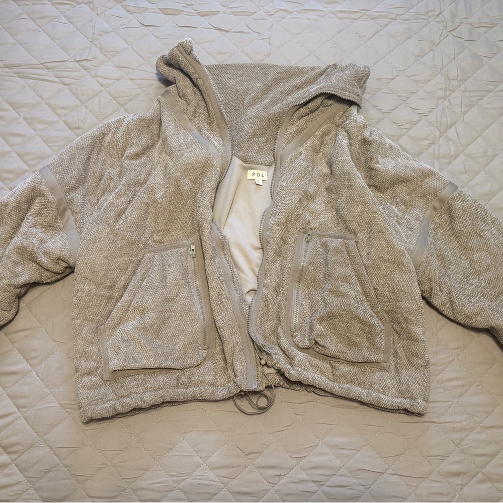 POL Taupe Textured Jacket